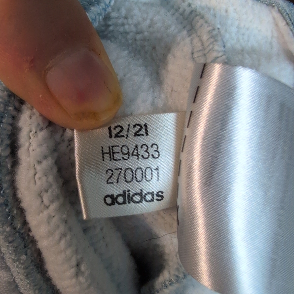 Adidas Women's Light Blue Tie-Dye Lounge Shorts - Picture 12 of 12